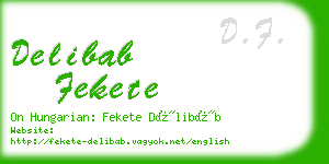 delibab fekete business card